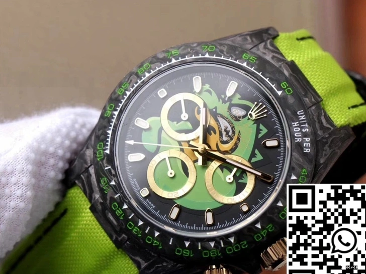 Cosmos Exploded Dragon Chronograph Edition Dial Rolex Daytona Green Carbon Fiber 0404